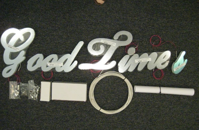 Good Time custom boat lettering